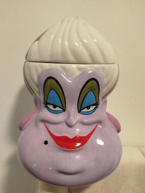 Disney Ursula Ceramic Bath & Body Jar - Lavender, Blue, Red, Gold
